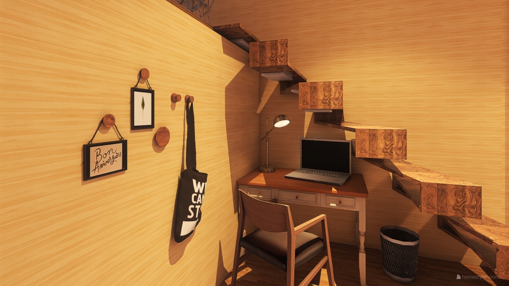 Loft and bathroom area 3d design renderings