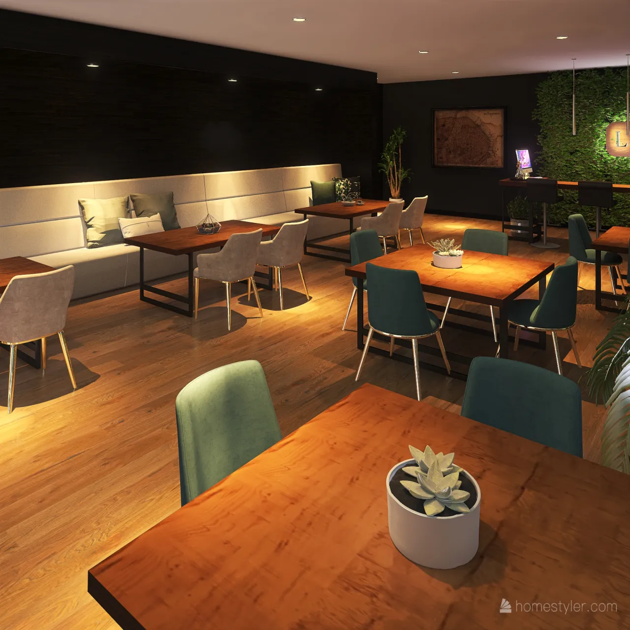 restaurante 3d design renderings