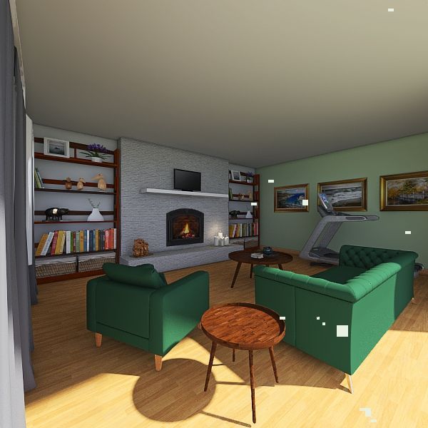 Mom's Living Room 3d design renderings