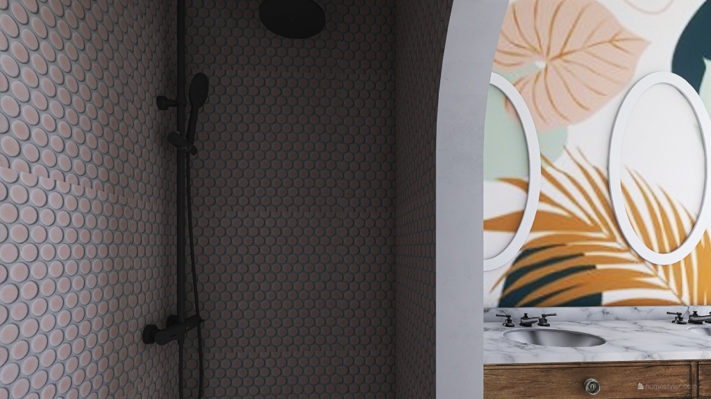 shower room 3d design renderings