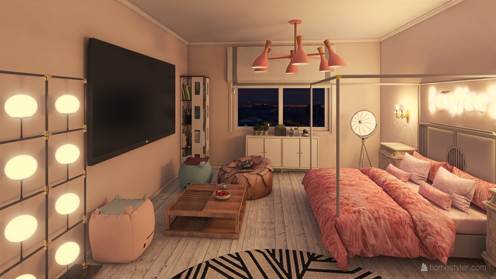 valley girl bedroom 3d design renderings