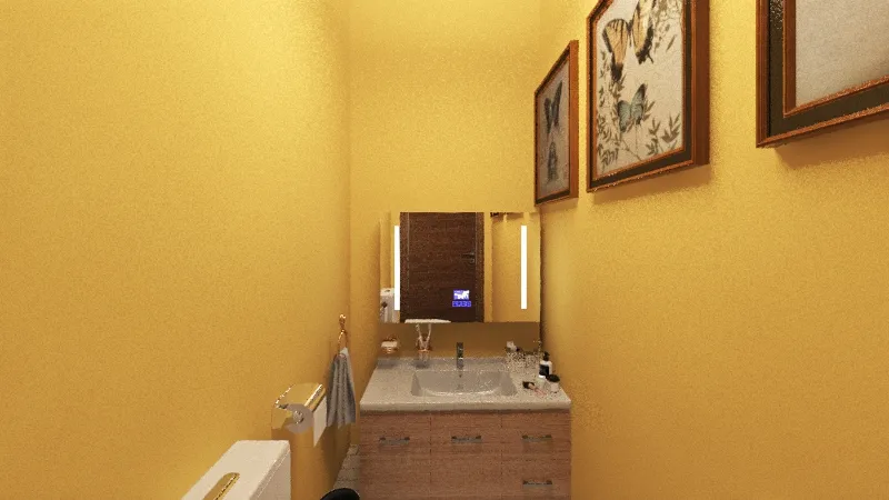 Mini Bathroom 3d design renderings