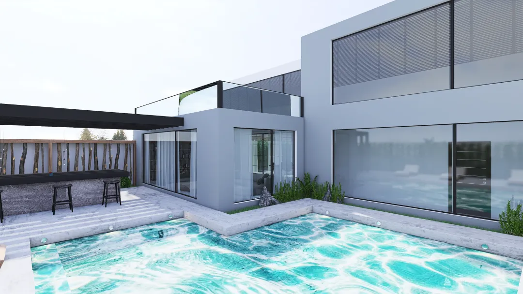 Vacation house. 3d design renderings