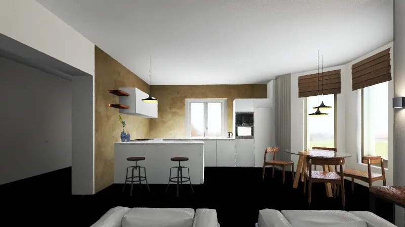 Дом на Ермака 61 кухня дизайнер 3d design renderings