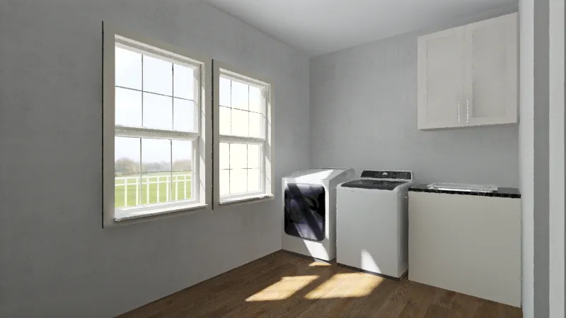 Laundry Room Moved 3d design renderings