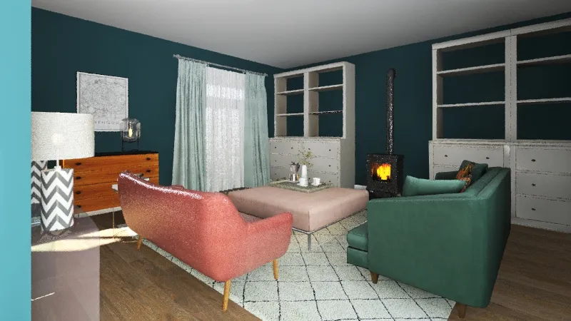The Granary - Living Room 3d design renderings