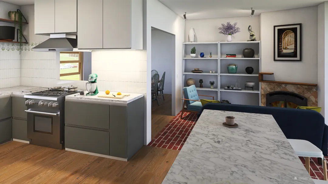 RF Kitchen - Tina Island 3d design renderings