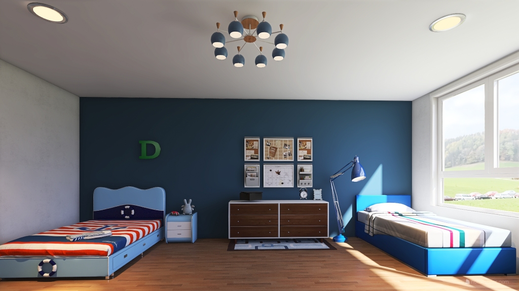 Kids Room (Boys) 3d design renderings