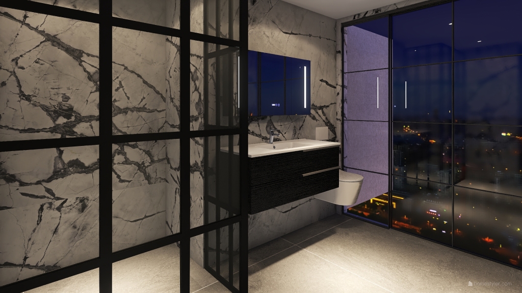 Bathroom & Walk in Wardrobe 3d design renderings