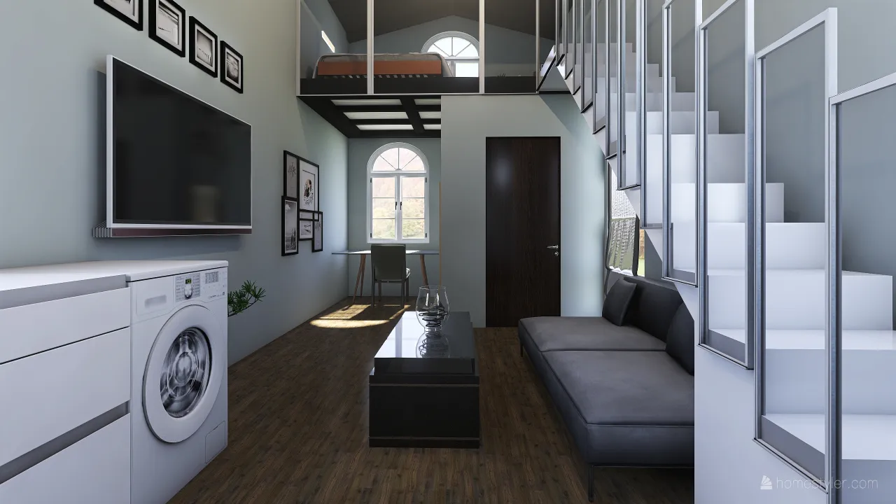 Mini casa Moderna 3d design renderings