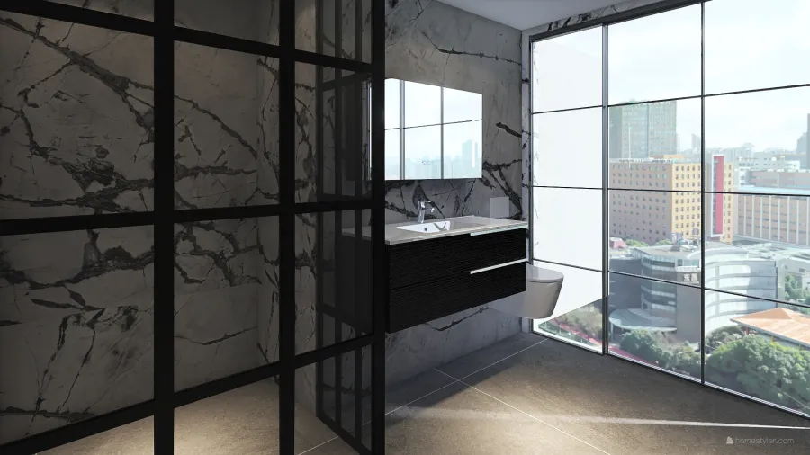 Bathroom & Walk in Wardrobe 3d design renderings