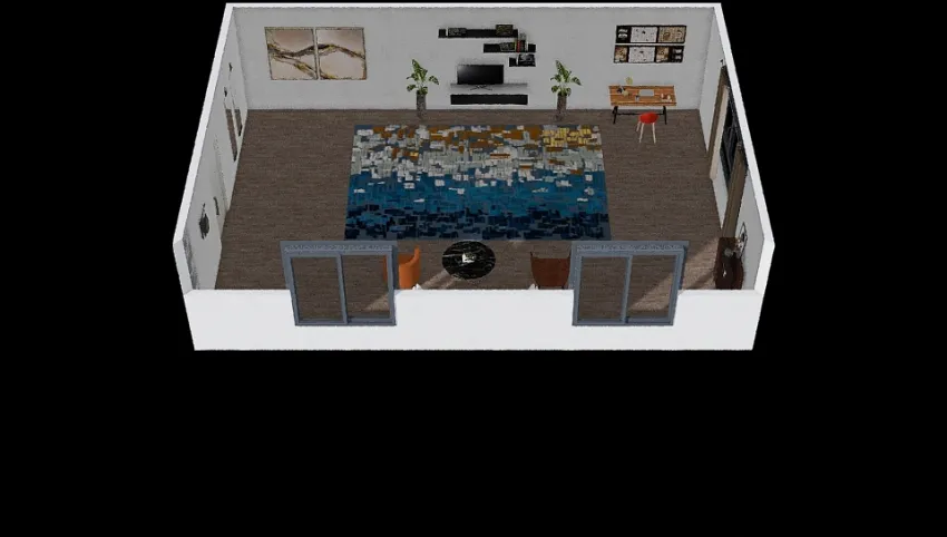 Modern living room 3d design picture 77.85