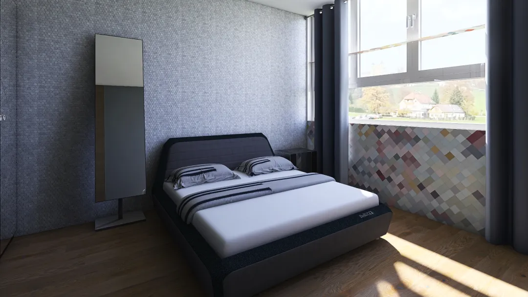 Dormitorio High tech 3d design renderings