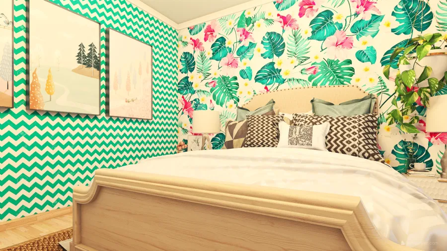 Bedroom II 3d design renderings