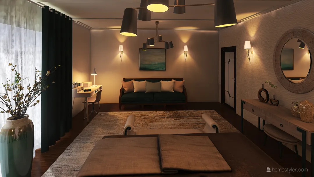 master bedroom for course 3d design renderings
