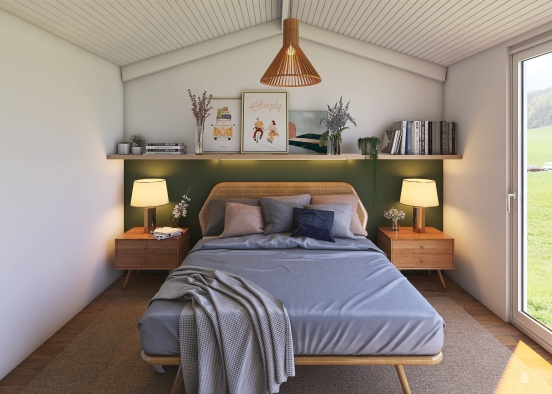 Farm bedroom Design Rendering
