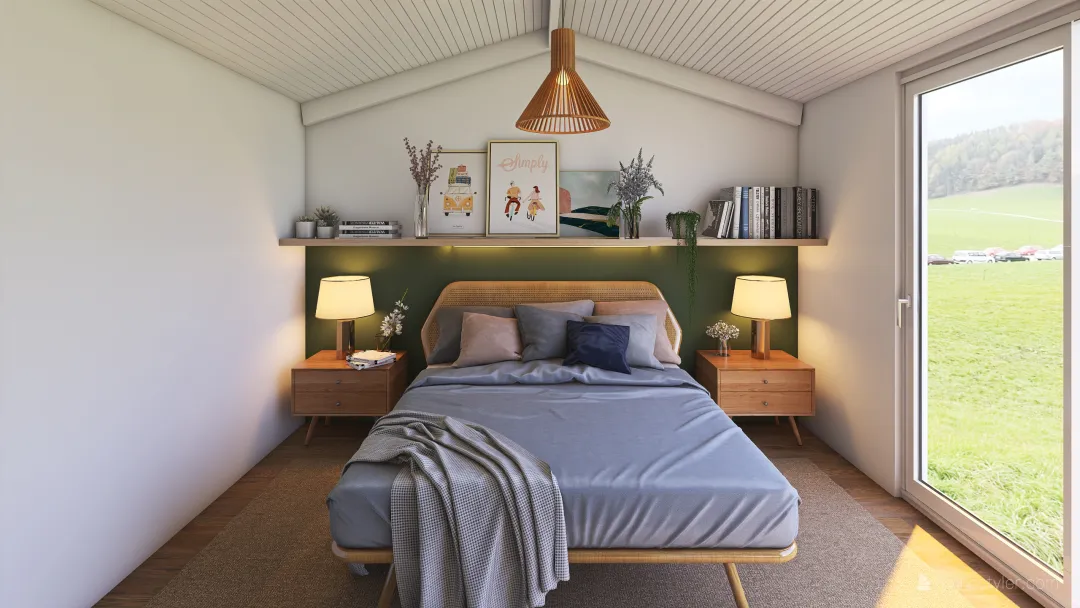 Farm bedroom 3d design renderings