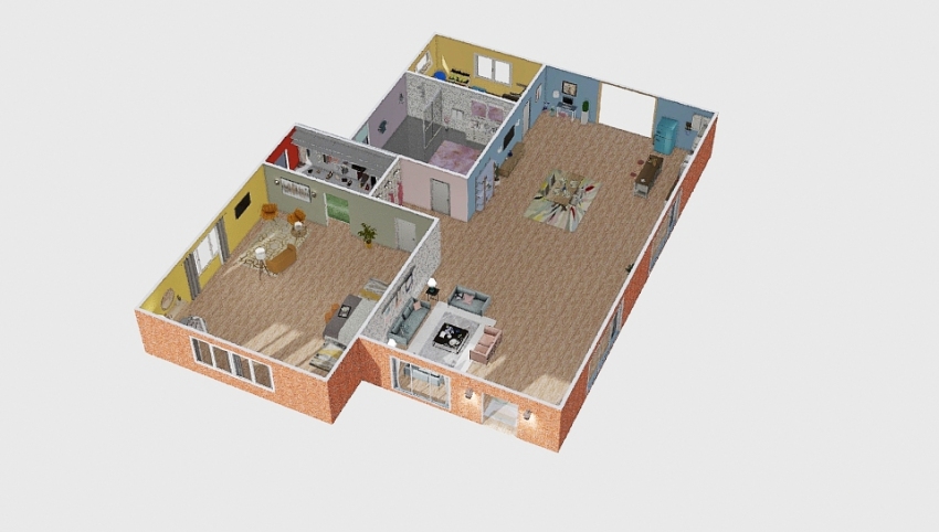 Colourful house 3d design picture 353.22