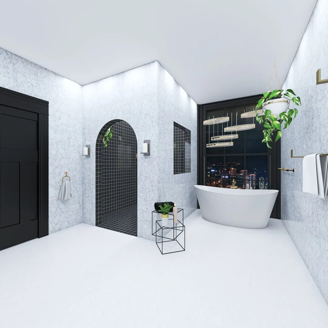 New Yorker Bathroom 1 3d design renderings
