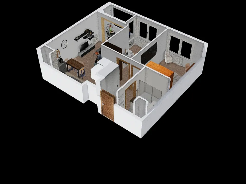 PIATA PARK salon / odwrotnie 3d design renderings
