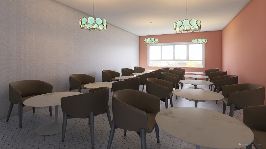 Awake restaurante 3d design renderings