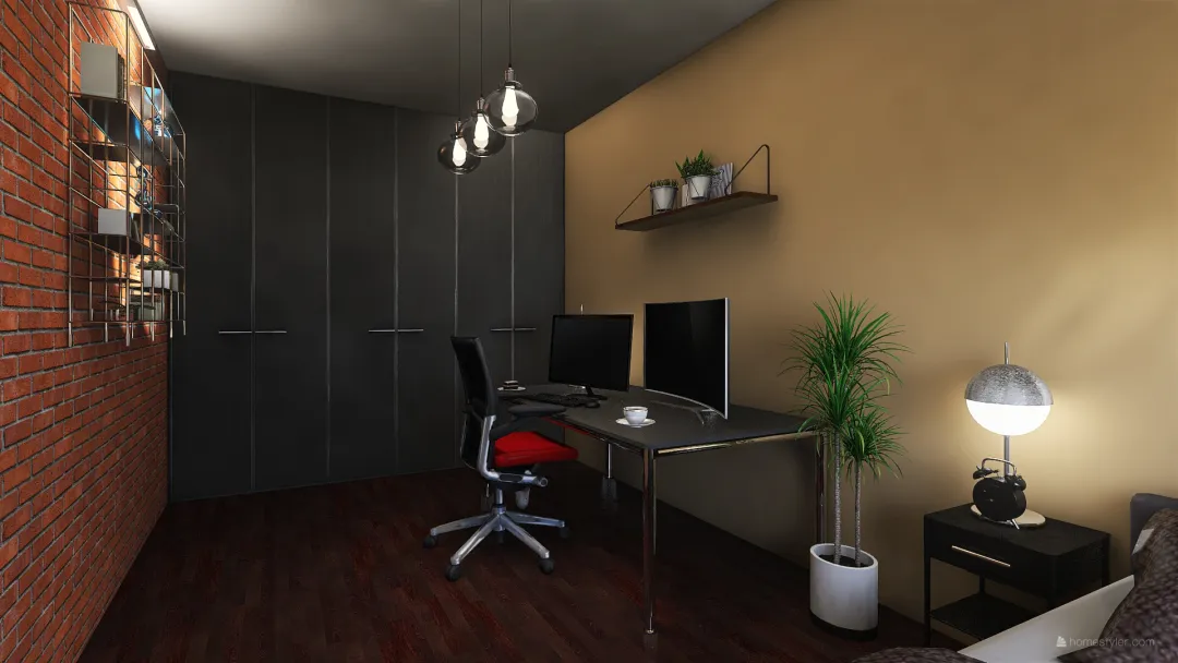 Room for adult gaming fan 3d design renderings