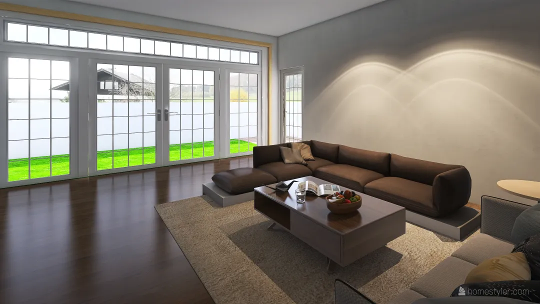 Living Room with Balcony 3d design renderings