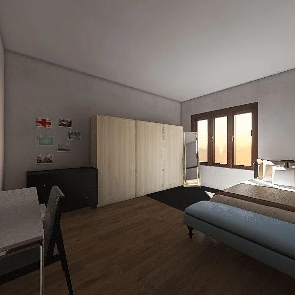 Camera da letto 3d design renderings