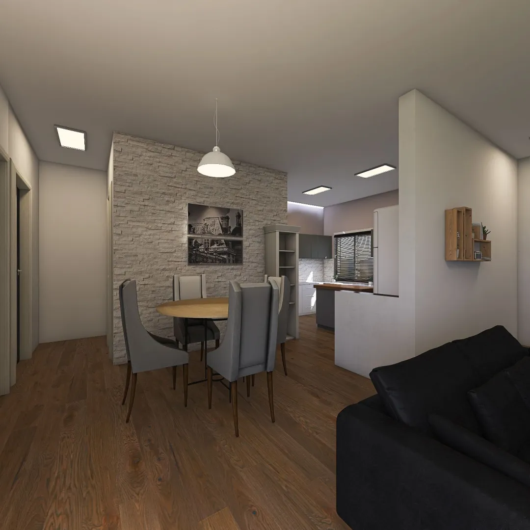 Project 3: 1450 Sq. Ft  Mid suburban interior design for an apartment 3d design renderings