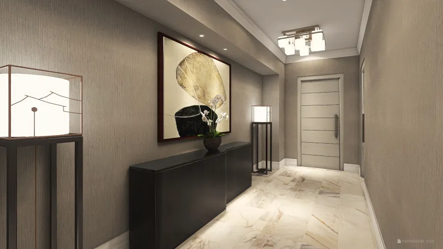 Corridor & Living Areas 3d design renderings
