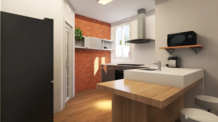 cocina-comedor 3d design renderings