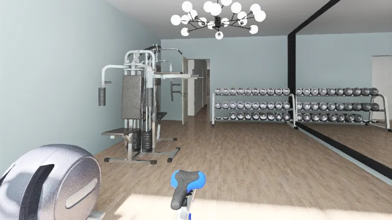 Exercise Room 3d design renderings