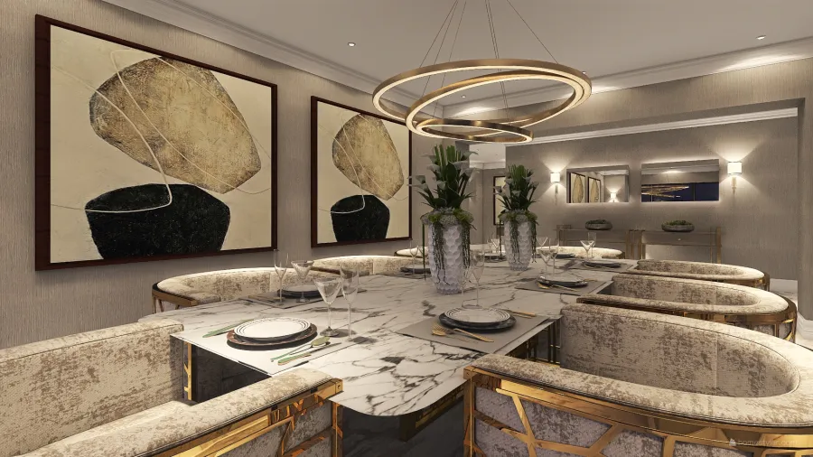 Formal Dining Room 3d design renderings