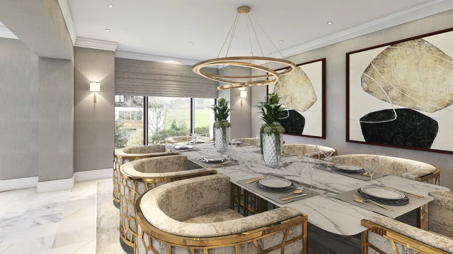 Formal Dining Room 3d design renderings