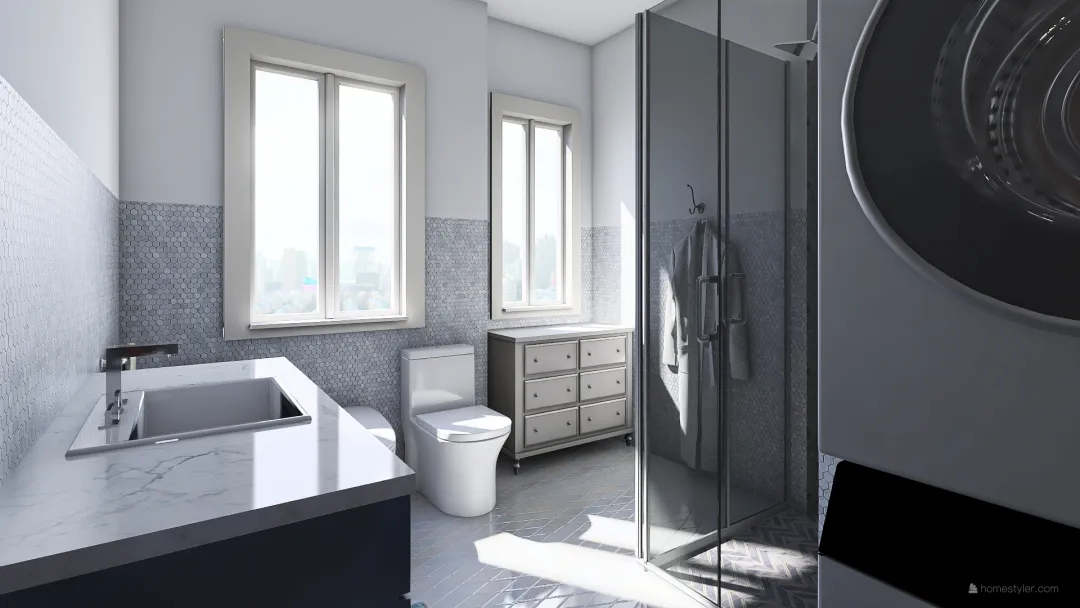 Farina un bagno 3d design renderings