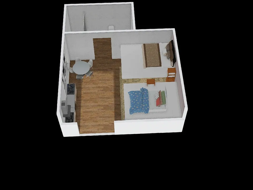 cabaña de huespedes 3d design renderings