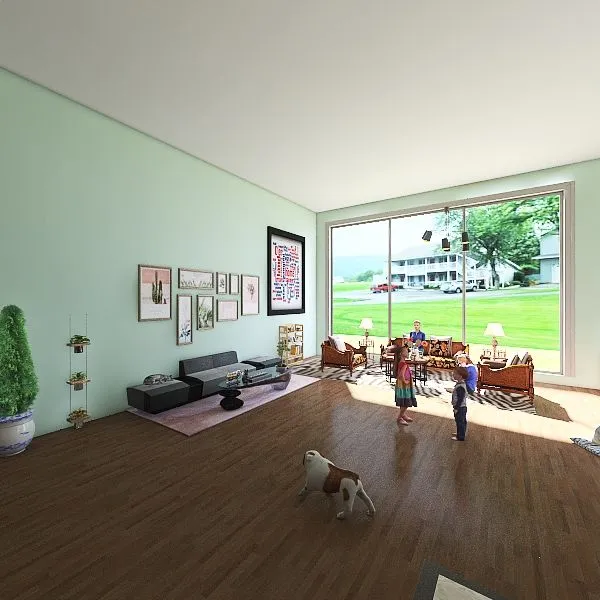 Dream home new living room 3d design renderings