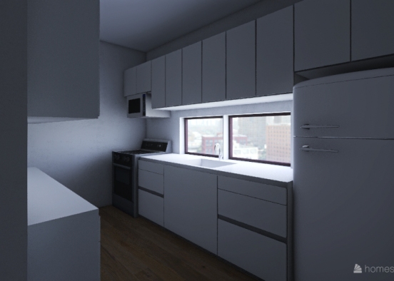 Kitchen Model-P Design Rendering