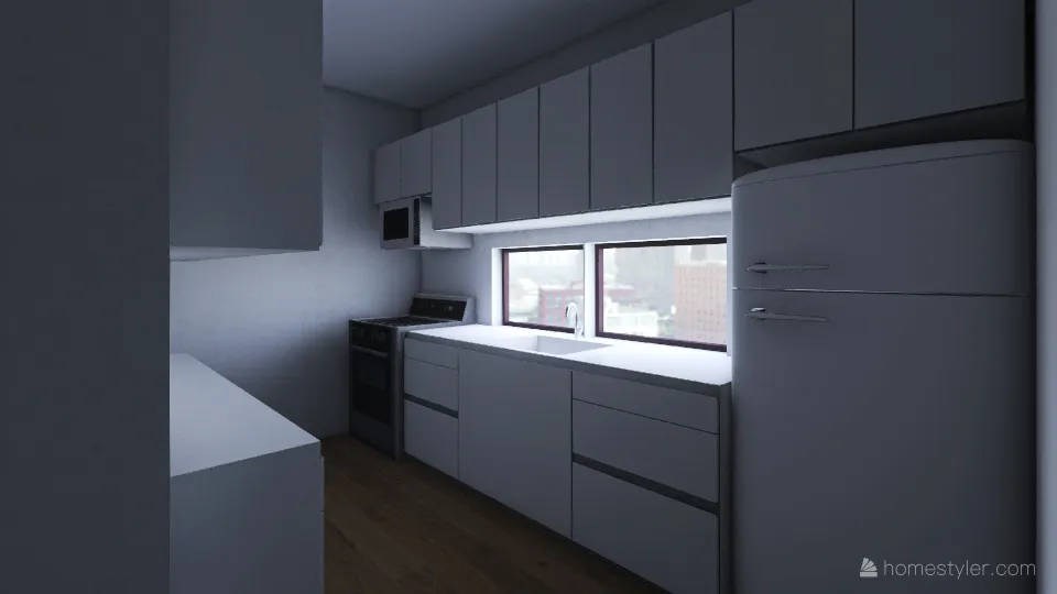 Kitchen Model-P 3d design renderings