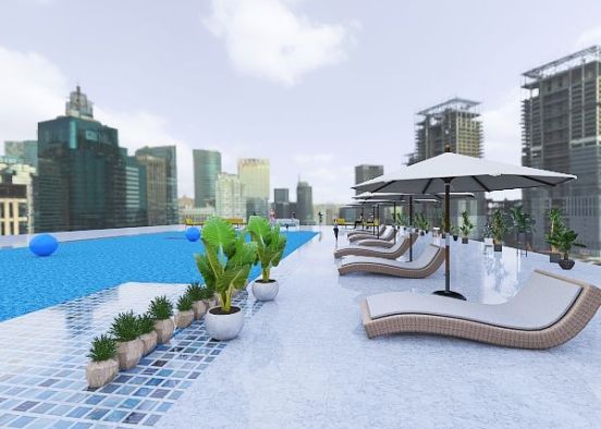 luxury pool Design Rendering