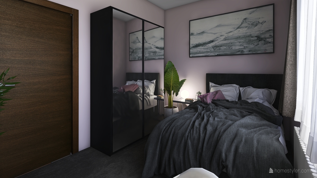 Gray and Pink 3d design renderings