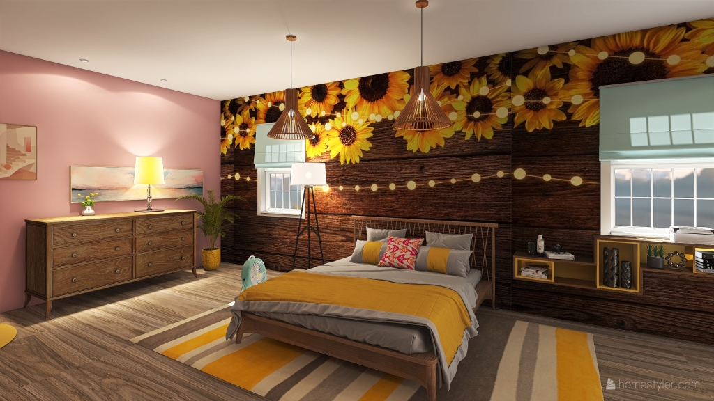 Sunflower Fields 3d design renderings