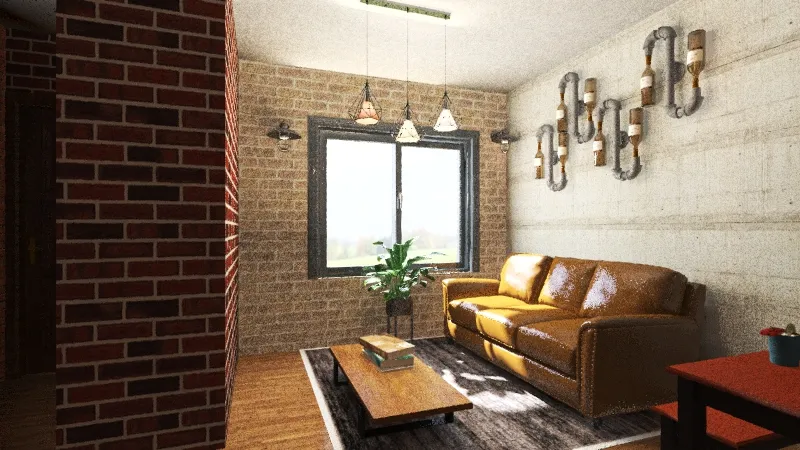 Sala cocina comedor 3d design renderings