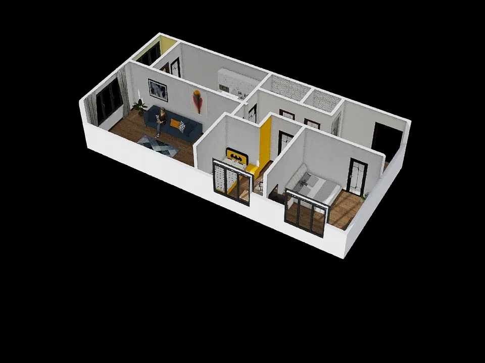 4-х комнатная квартира 3d design renderings