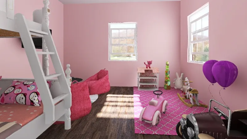 Pink room 3d design renderings