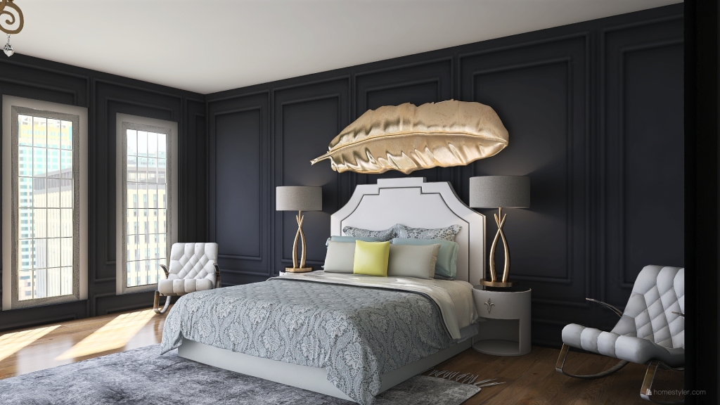 modern paneled grey small home 3d design renderings