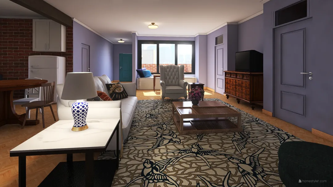 Monica's Apartament 3d design renderings