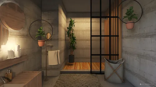 Loft with sloped ceiling