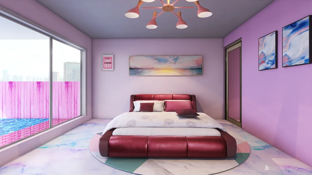 Pink- Rosa 3d design renderings