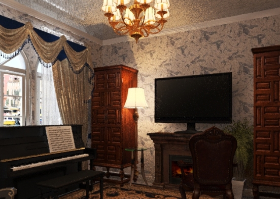 Victorian bedroom Design Rendering